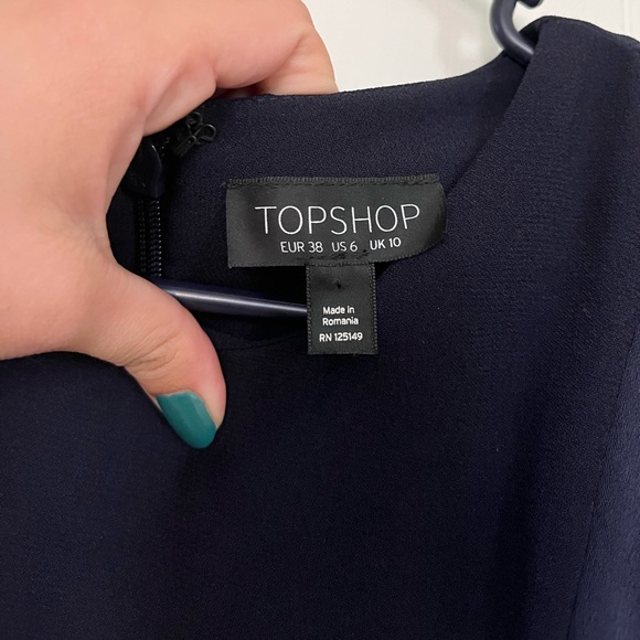 Topshop navy blue dress - Picture 2 of 6